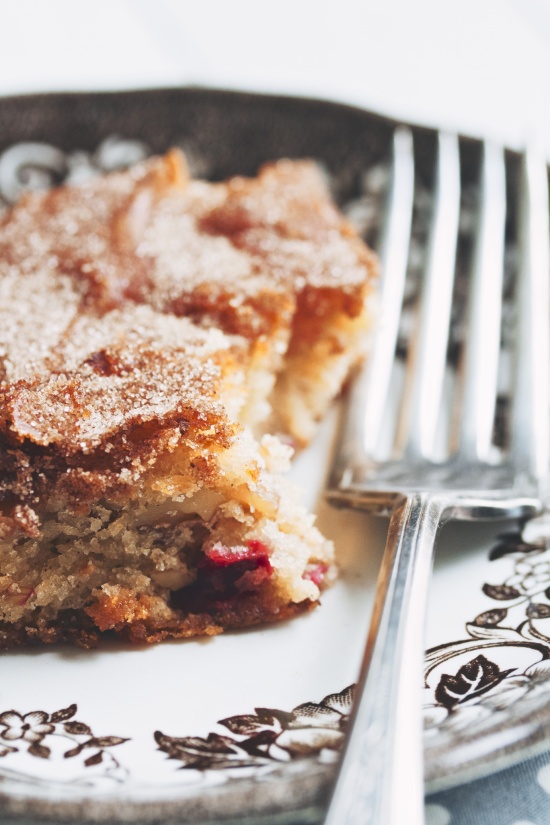apple cranberry snacking cake | movita beaucoup